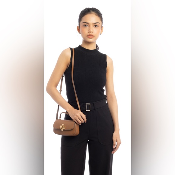 Tory Burch Britten Mini Top Handle Leather Handbag - Picture 4 of 4